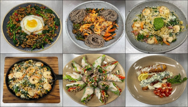 ﻿남해군 농업기술센터가 지난달 22일부터 지난 7일까지 '시금치 특색요리 만들기' 기술교육을 했다. 사진은 교육에서 소개된 시금치고기덮밥 등 6종 이미지.